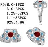 Sterling Silver Semi Mount Ring Setting Round RD 6x6mm - Syzjewelry